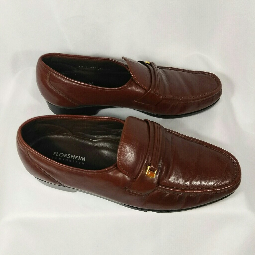 Florsheim comfortech men's leather shoes size 9.5D